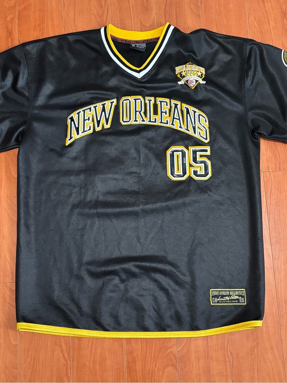 Vintage New Orleans 05 Black & Yellow Mesh Jersey